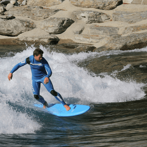 Getting the snowboarding fix in fresh water. Good times!
